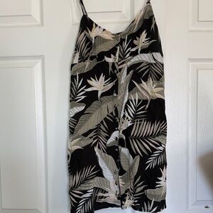 Volcom Black and White Tropical Mini Dress